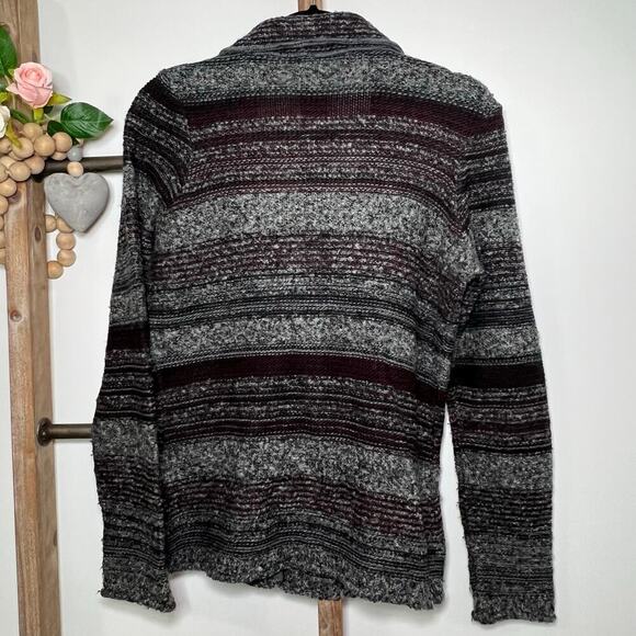 A. IDA Made in Italy Women's Size Medium Grey Wool Blend Cardigan Sweater Sz M - Picture 5 of 8